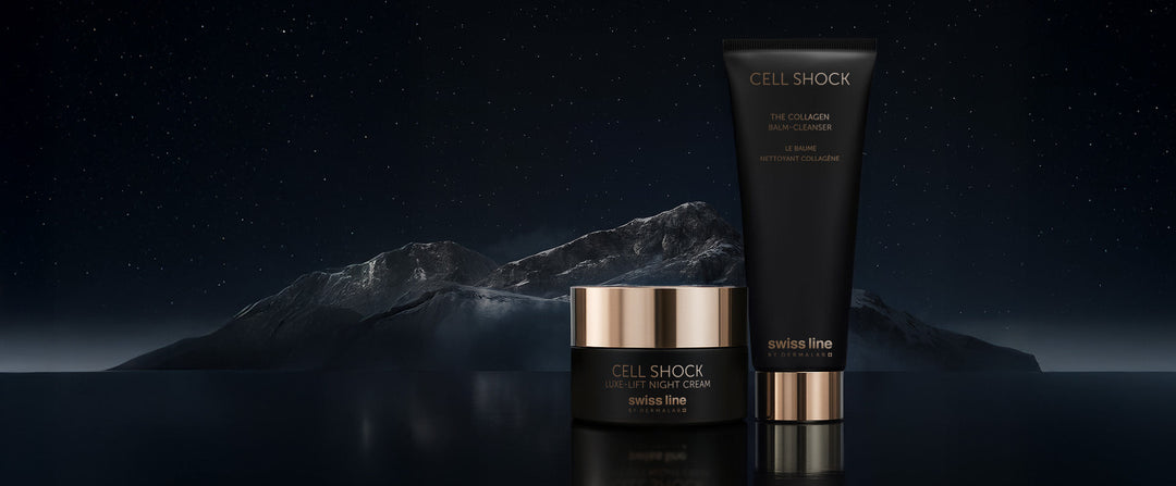 Two Swissline products against black background