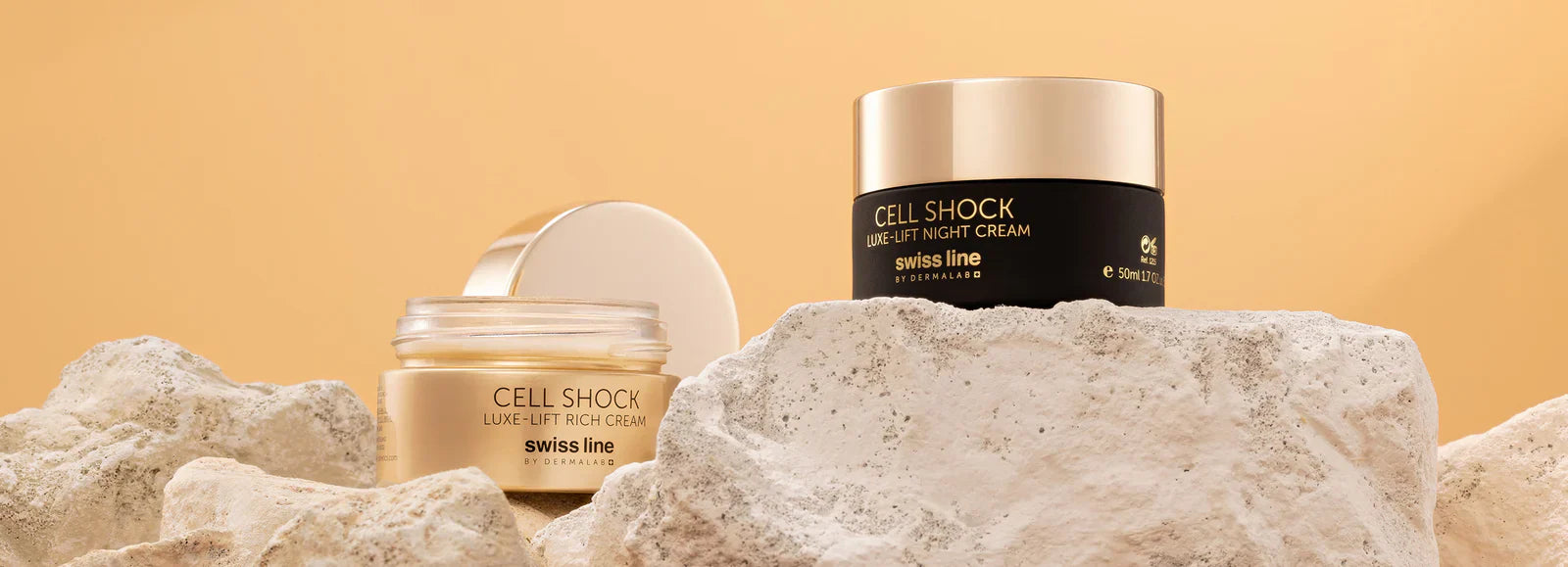 Swissline Luxe-Lift Rich Cream on rock