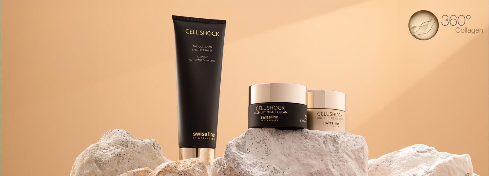 Discover ageless beauty and timeless luxury with Swissline's Cell Shock collection, meticulously crafted over 30 years. Experience luxurious formulas delivering visible and tangible results.