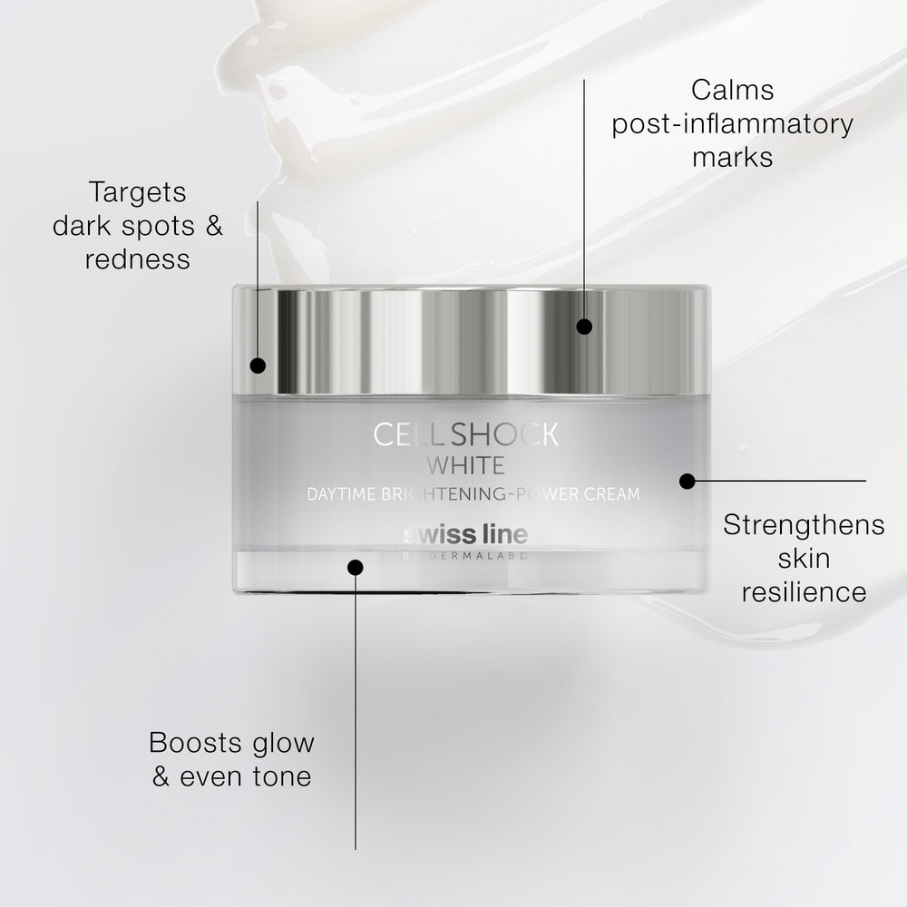 Daytime Brightening Power-Cream with benefits shown